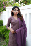 Ananya Violet Kurti Set