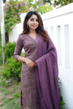 Ananya Violet Kurti Set