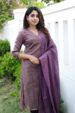 Ananya Violet Kurti Set