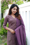 Ananya Violet Kurti Set