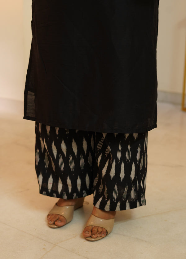 Daisy Black Kurti Set