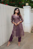 Ananya Violet Kurti Set