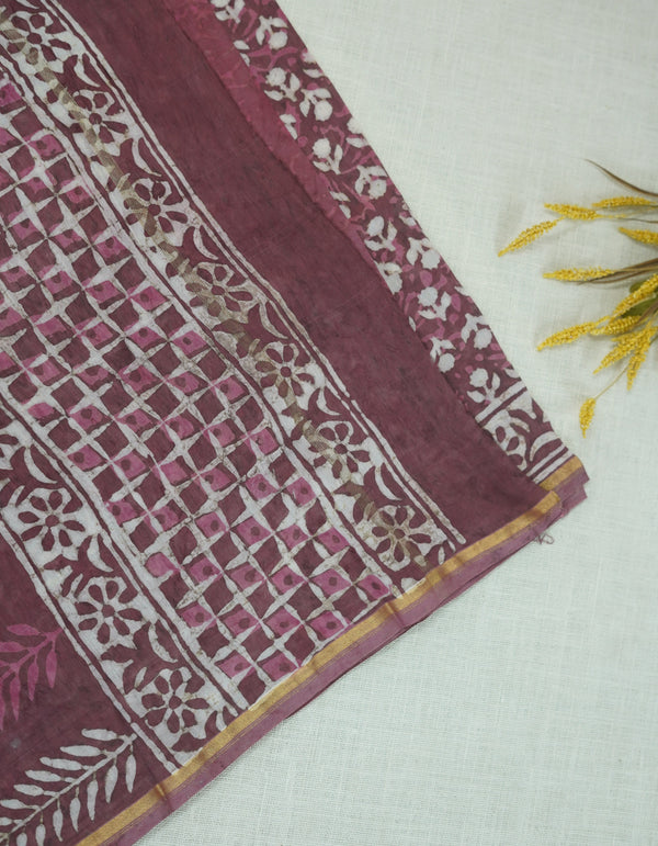 Mauve Chettinad Cotton Saree