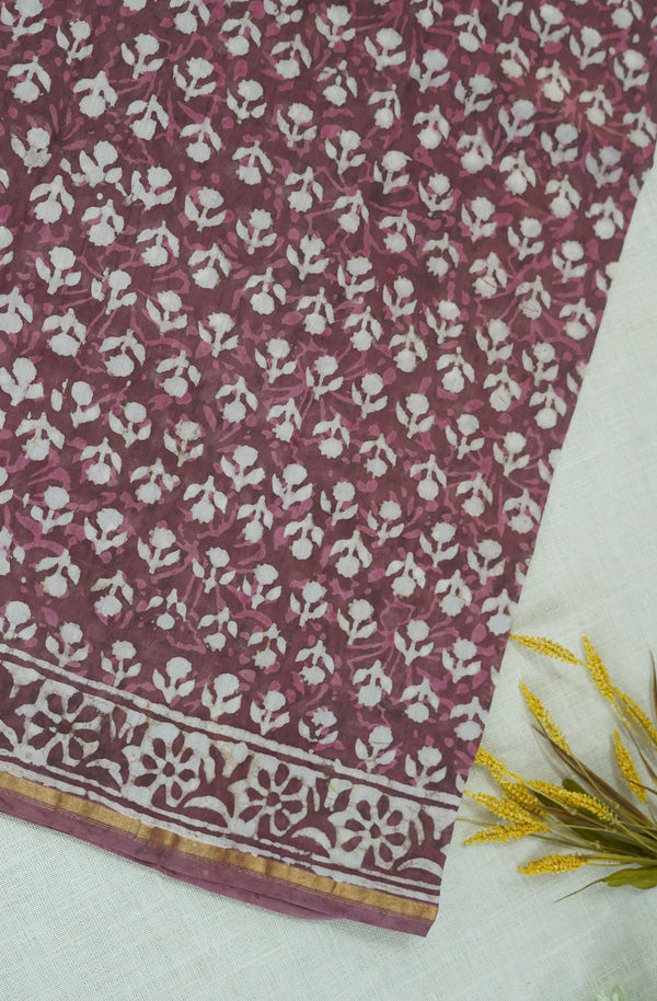 Mauve Chettinad Cotton Saree