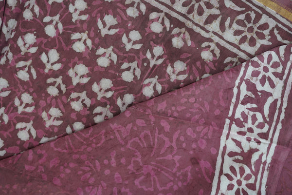 Mauve Chettinad Cotton Saree