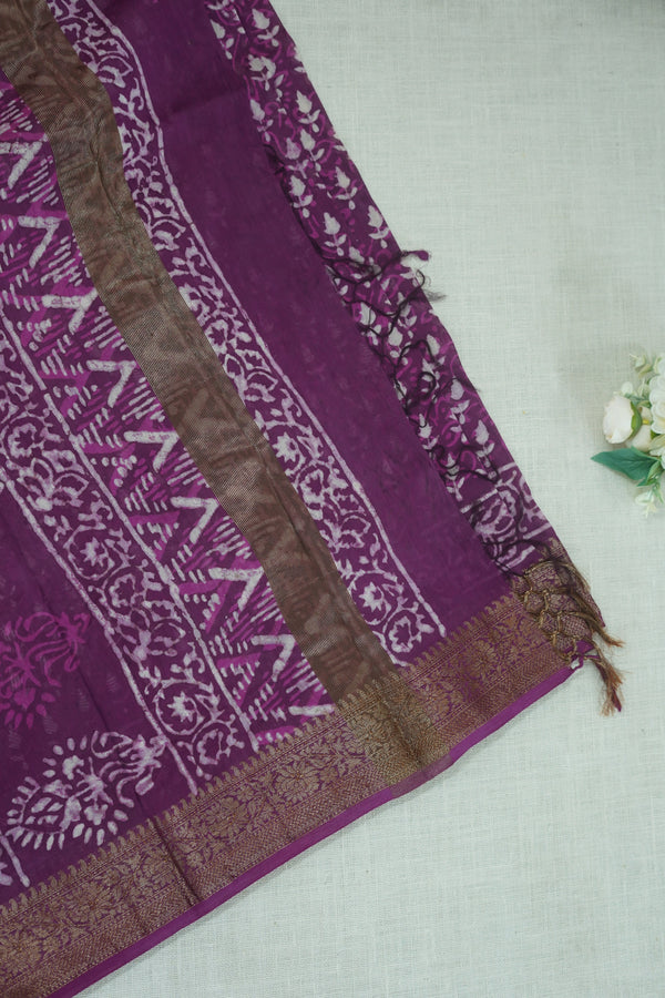 Purple Chettinad Cotton Saree