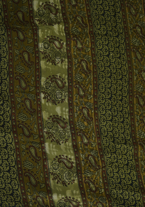 Moss Green Chettinad Cotton Saree