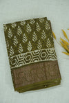 Printed Olive Chettinad Cotton Saree