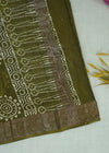 Printed Olive Chettinad Cotton Saree
