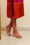 Bency Magenta & Orange Brocade Kurti Set