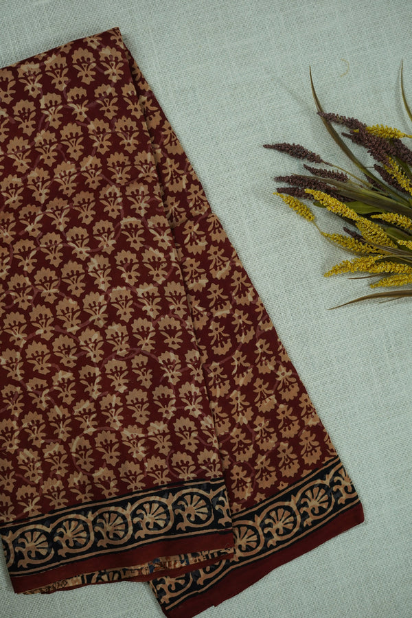 Brown Chettinad Cotton Saree