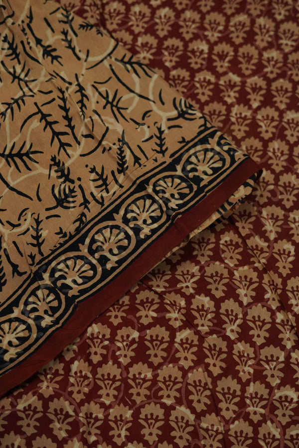 Brown Chettinad Cotton Saree