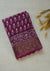Magenta Chettinad Cotton Saree with Gold Zari