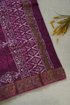 Magenta Chettinad Cotton Saree with Gold Zari