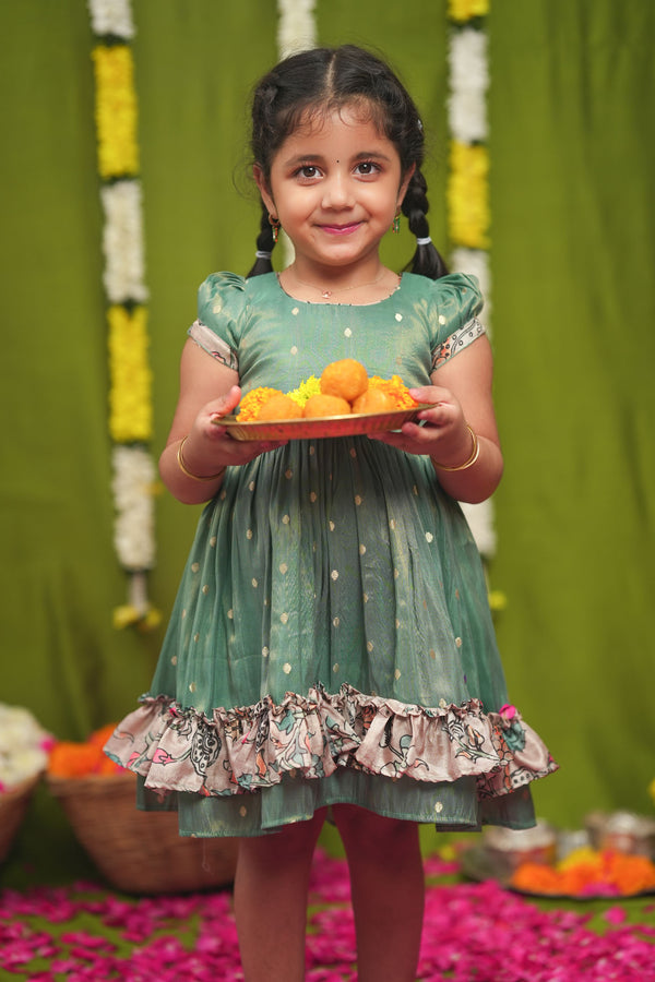 Charita Pastel green Frock Mini