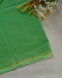 Lime Green Chettinad Cotton Saree