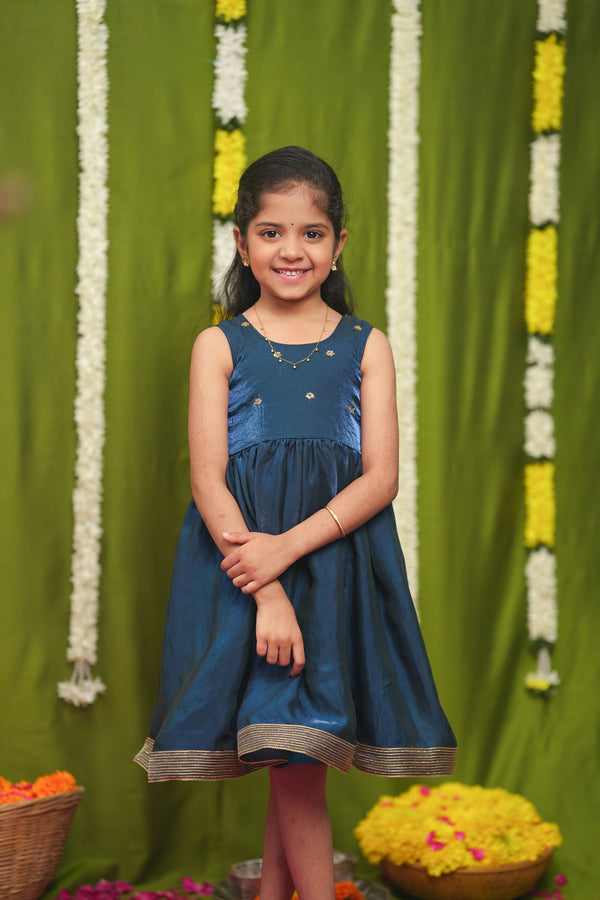 Mrinalini Blue Frock Mini