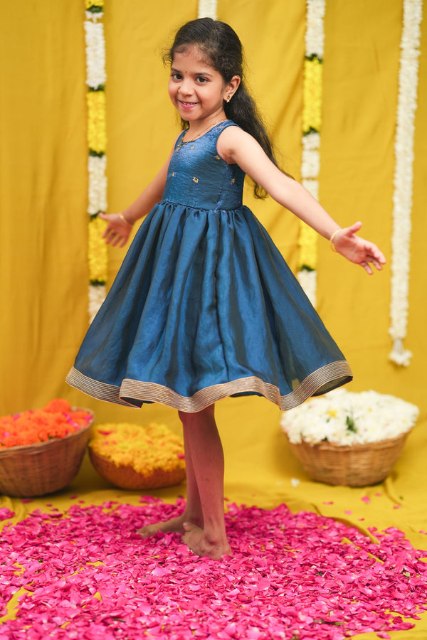 Mrinalini Blue Frock Mini
