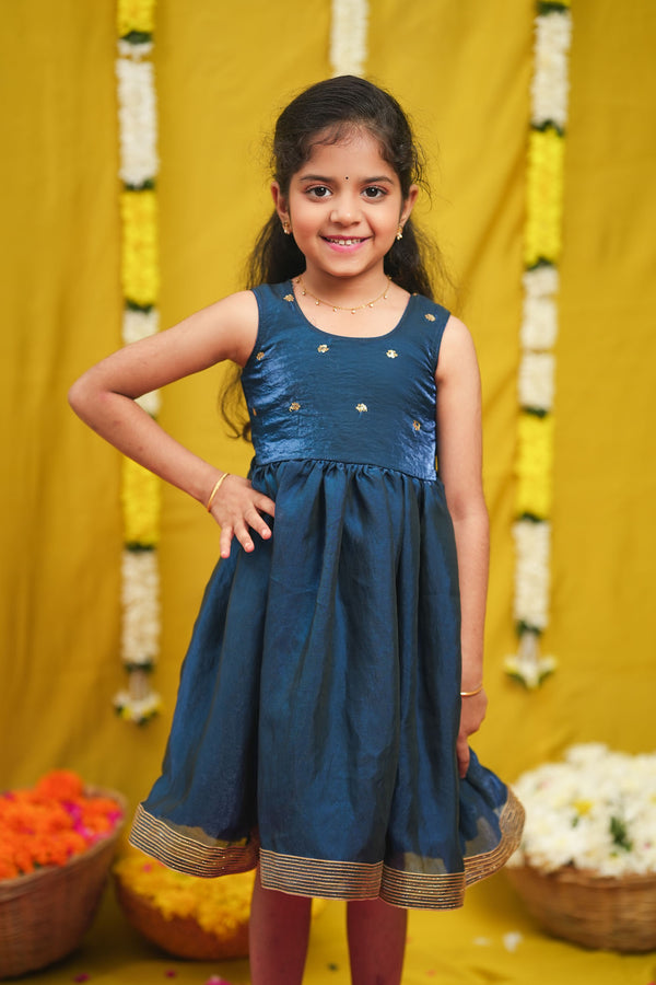 Mrinalini Blue Frock Mini
