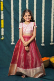 Disha Pink & Red Kids Lehenga Set Mini