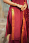 Riddhi Maroon Kurti Set (Set of 2 )
