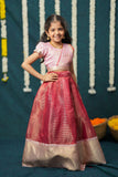 Disha Pink & Red Kids Lehenga Set Mini