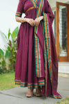 Avanti Maroon Anarkali Mom & Me Set