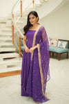Vihana Purple Flared Kurta Set