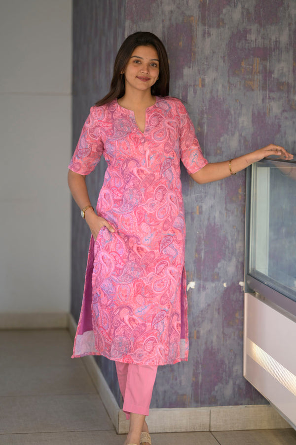 Kamali Pink Kurti Set