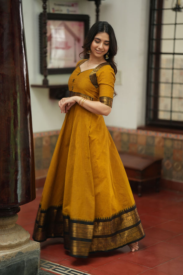 Suhasini Mustard Maxi Dress