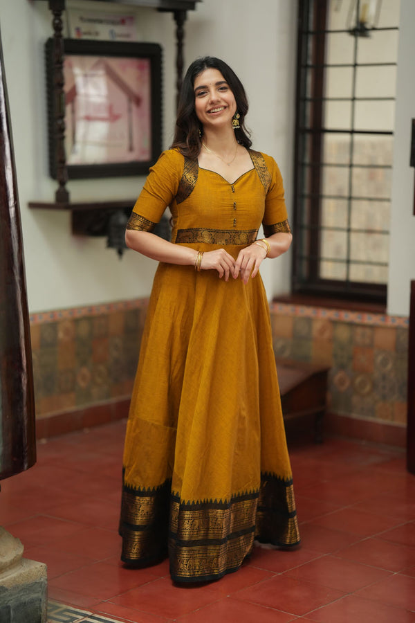 Suhasini Mustard Maxi Dress