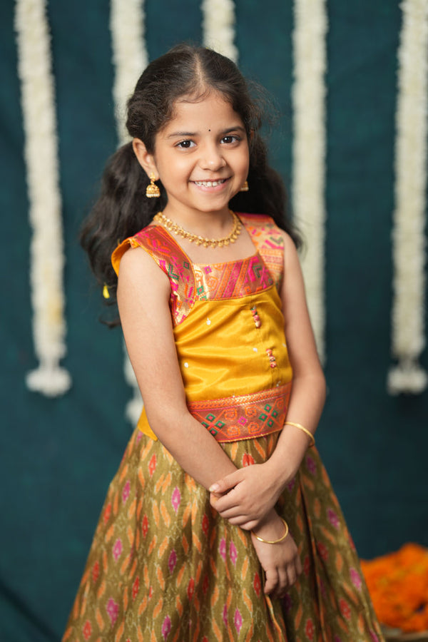 Cynthia Mustard Yellow Lehenga Mini