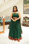 Sreeja Green Croptop Salwar Mom & Me Set