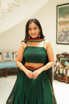 Sreeja Green Croptop Salwar Mom & Me Set