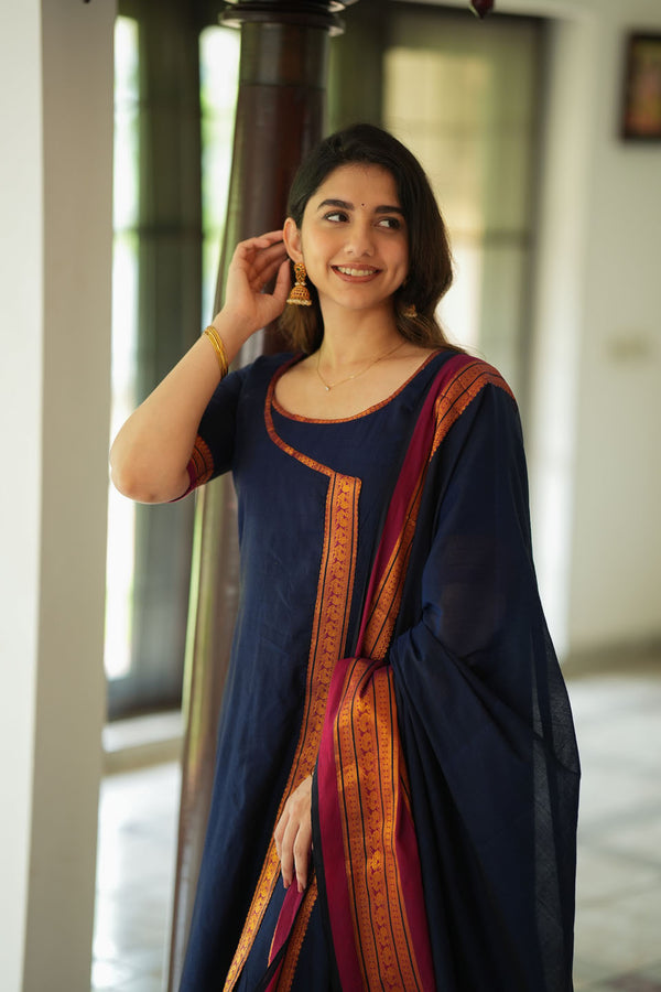 IMD - Jayanti Blue Kurti Set (Set of 3)