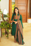 Vanika Green Handloom Kurta Set