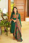 Vanika Green Handloom Kurta Set