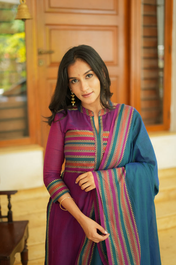 Vanika Magenta with Teal Mom & Me Set