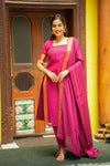 Riddhi Magenta Kurti Set (Set of 2 )