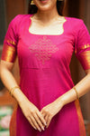 Riddhi Magenta Kurti Set (Set of 2 )