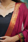 Charvi Black Narayanpet Kurti Set ( Set of 2 )