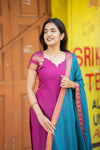 Charvi Magenta Narayanpet Kurti Set ( Set of 2 )
