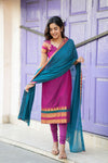 Charvi Magenta Narayanpet Kurti Set ( Set of 2 )