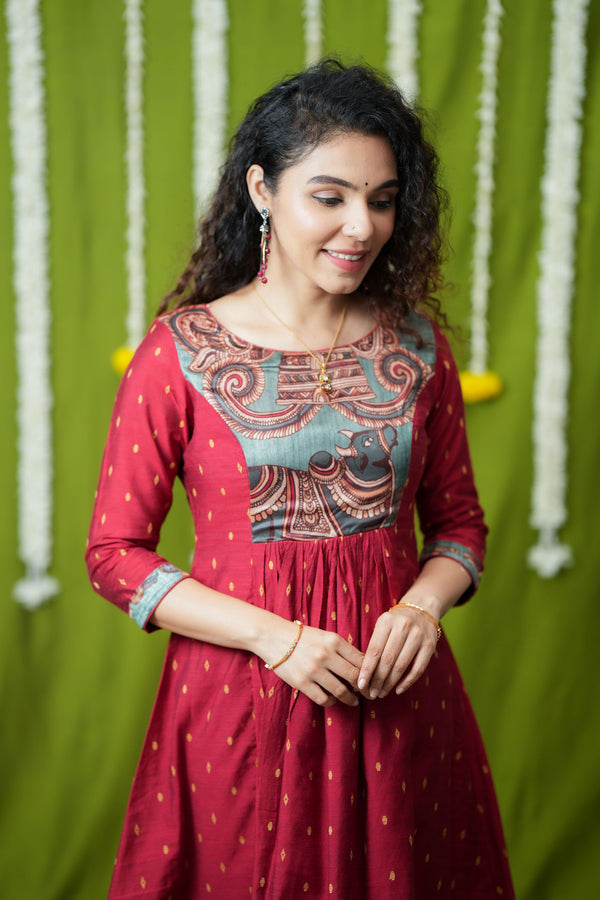 Vedha Red Co-ord Set (Set of 2)