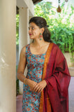 Prathana Teal & Maroon