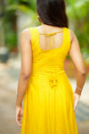 Pavni Yellow With Teal Anarkali Set (Set of 2)