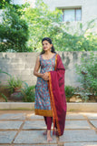 Prathana Teal & Maroon