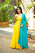 Pavni Yellow With Teal Anarkali Set (Set of 2)