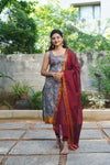 Prathana Teal & Maroon Mom & Me