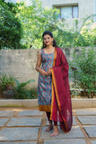 Prathana Teal & Maroon